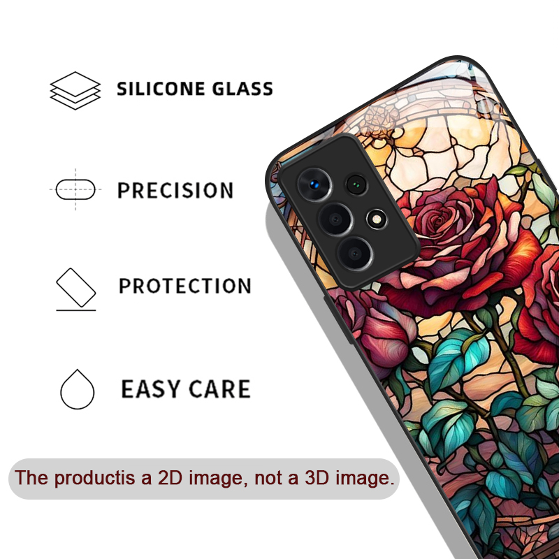 Art Colorful Glass Style Rose  - огляд і ціна Samsung Galaxy A55